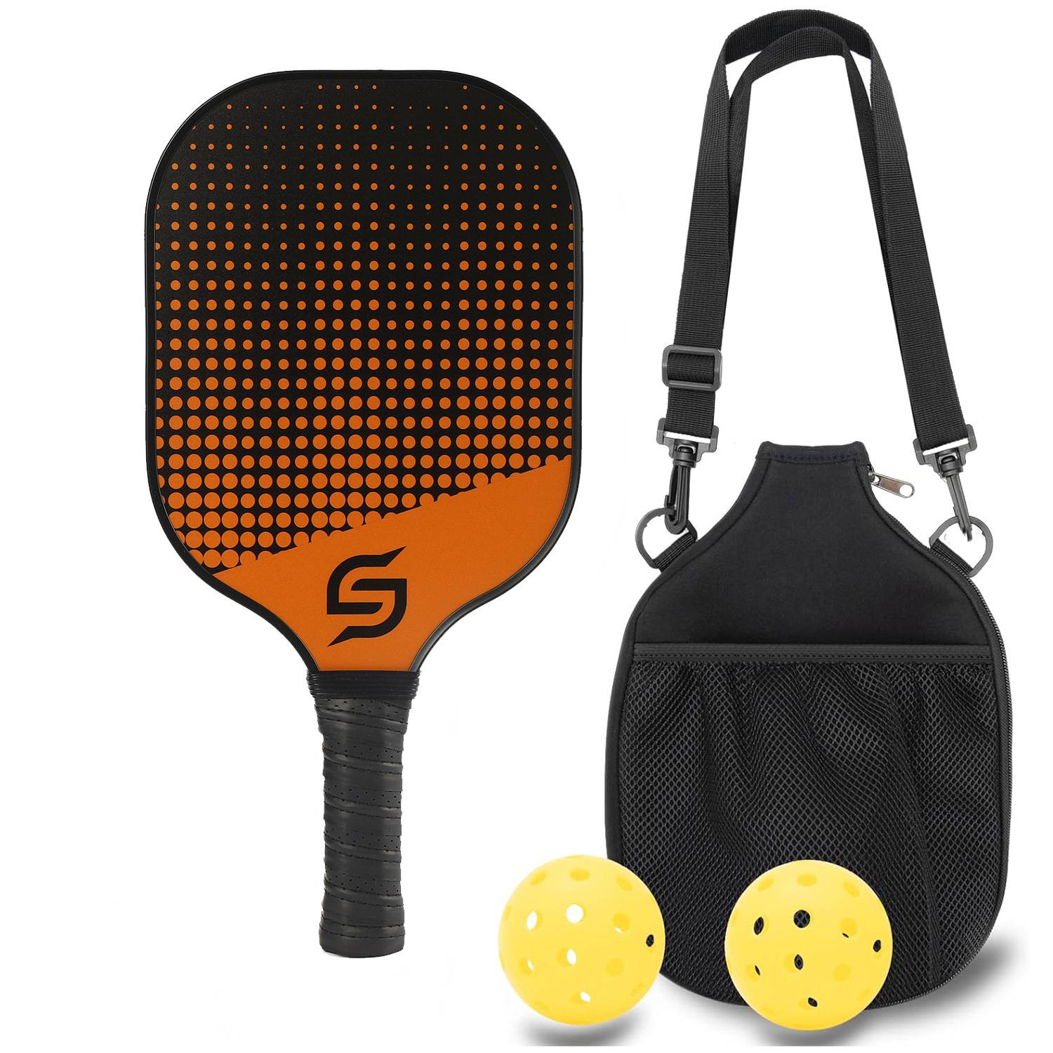 [Glass Fiber Piccoon racket] 1 shot+2 ball+1 storage backpack+leather carton [Model 218]